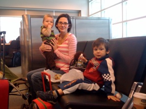 Waiting to board JetBlue